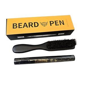 New Misich Men's Beard Pen Brush Grooming Set Black